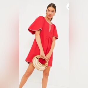 NWT Pomander Place Poppy Stitch Finley Flutter Sleeve Mini Dress Size Small